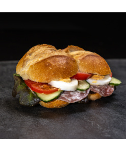 Salami-Doppel - belegtes Doppelbrötchen